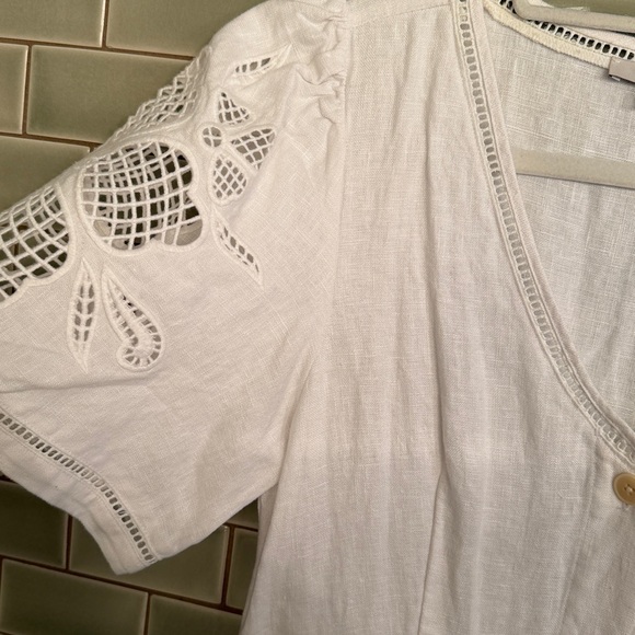 Madewell Cassie White Linen Dress - Picture 14 of 15